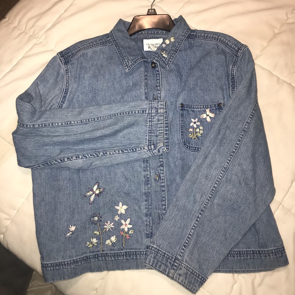 Embroidered jean jacket